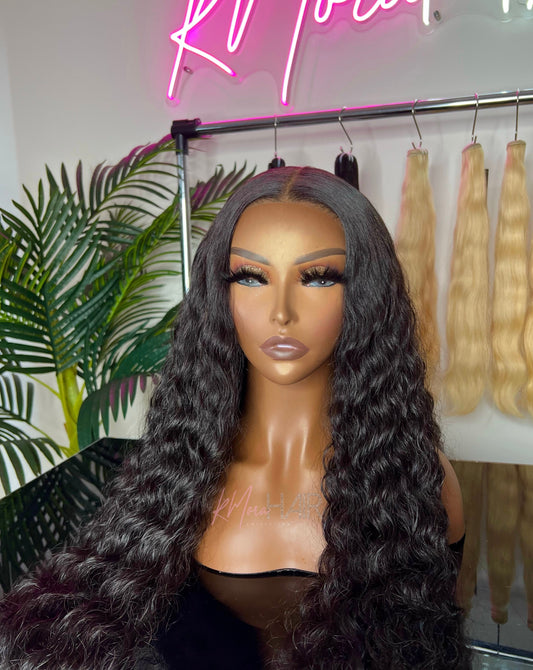 Virgin Water Wave Closure Wig (Pre-order)